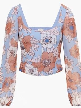 NWOT Aritzia Wilfred Grace Top - Soft Iris/poetic Pink Size M